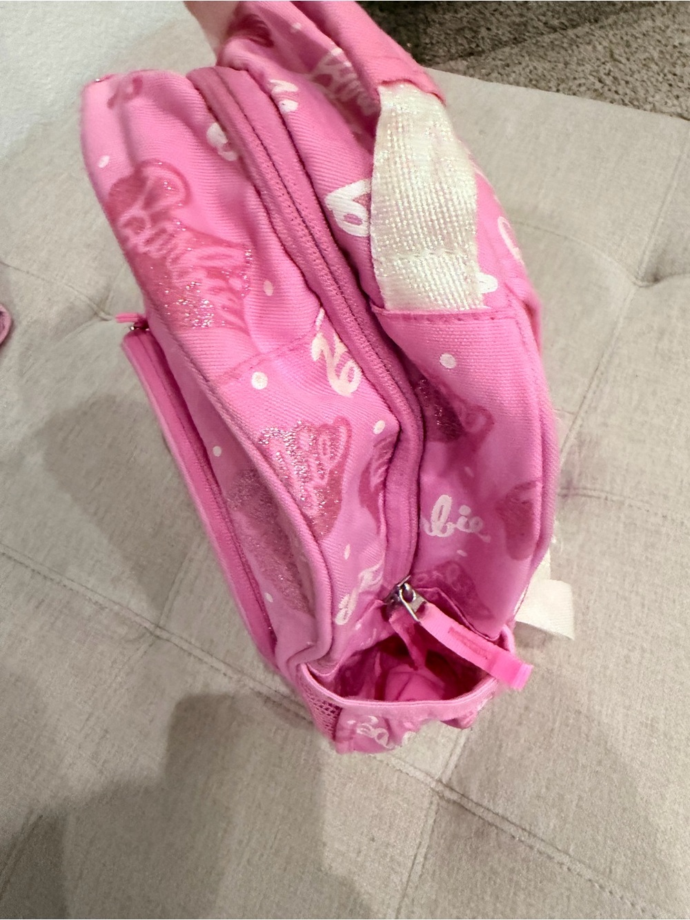 Pottery Barn Kids Barbie Pink Glitter Backpack - Picture 5 of 7